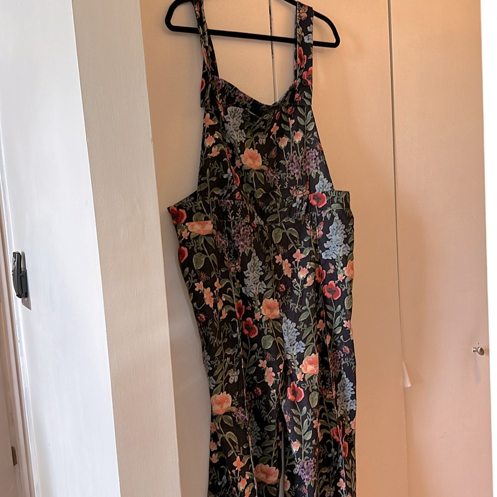 1X Cider Floral Jumpsuit